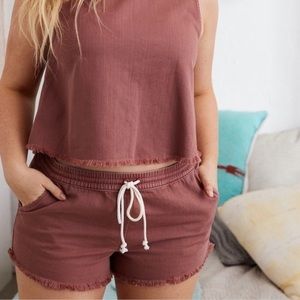 Aerie Frayed Hem Denim Shorts